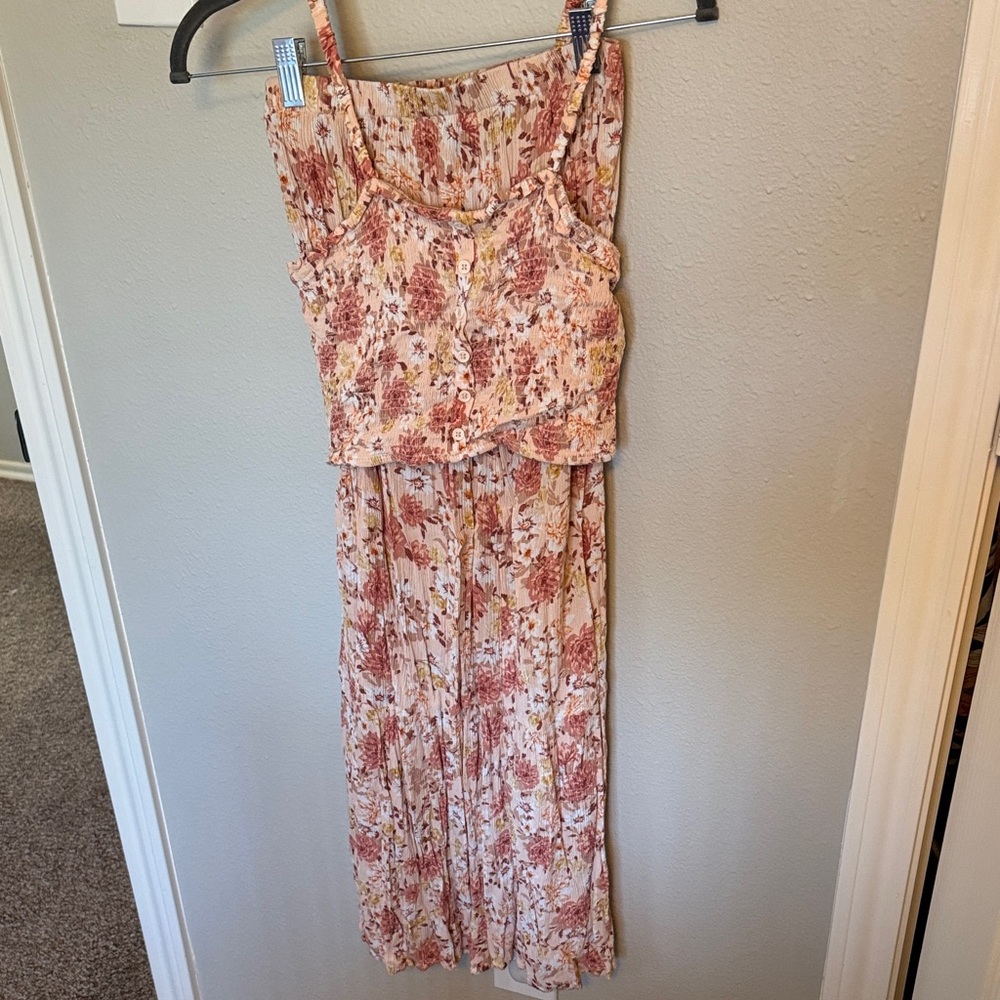 Floral Sleeveless Maxi two piece set